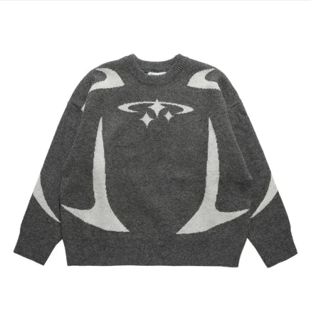 Women's Loose Crewneck Sweater Outside Wear