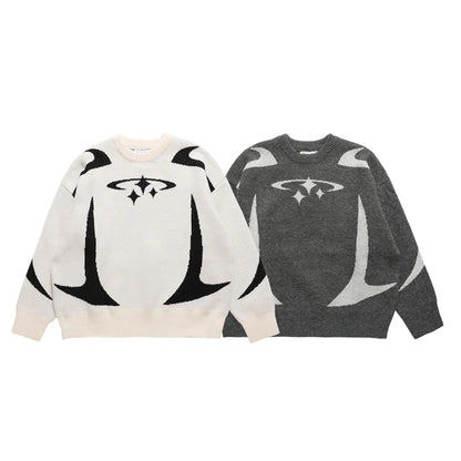 Women's Loose Crewneck Sweater Outside Wear