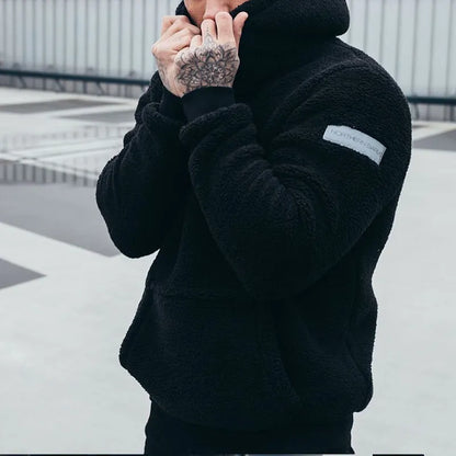 Men's Plush Hoodie with Pocket