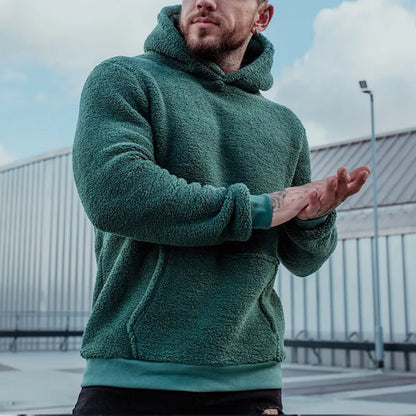 Men's Plush Hoodie with Pocket