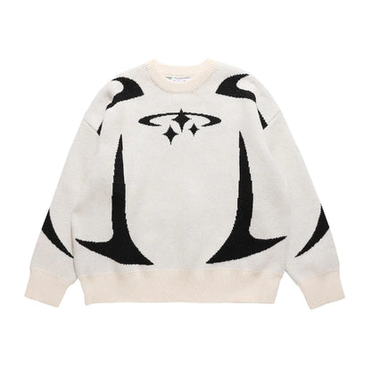 Women's Loose Crewneck Sweater Outside Wear